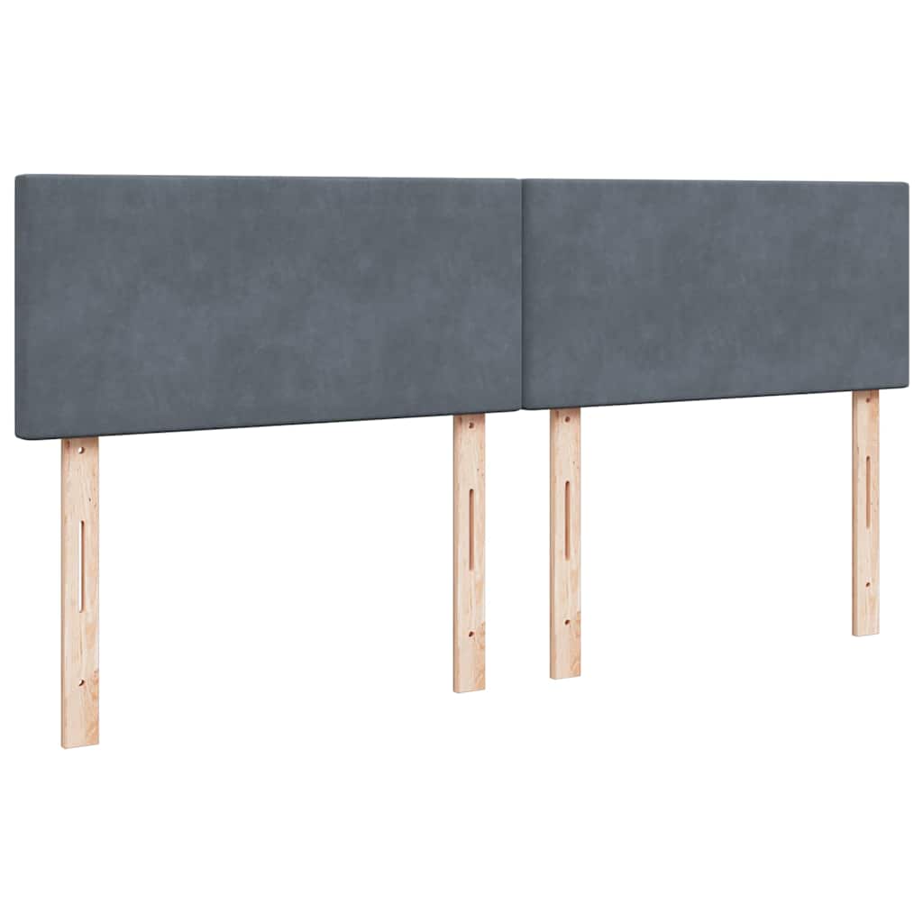 vidaXL Ottoman-Bett mit Matratze Dunkelgrau 180x200 cm Samt