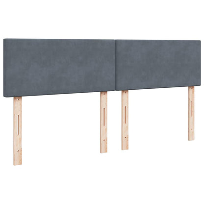 vidaXL Ottoman-Bett mit Matratze Dunkelgrau 180x200 cm Samt