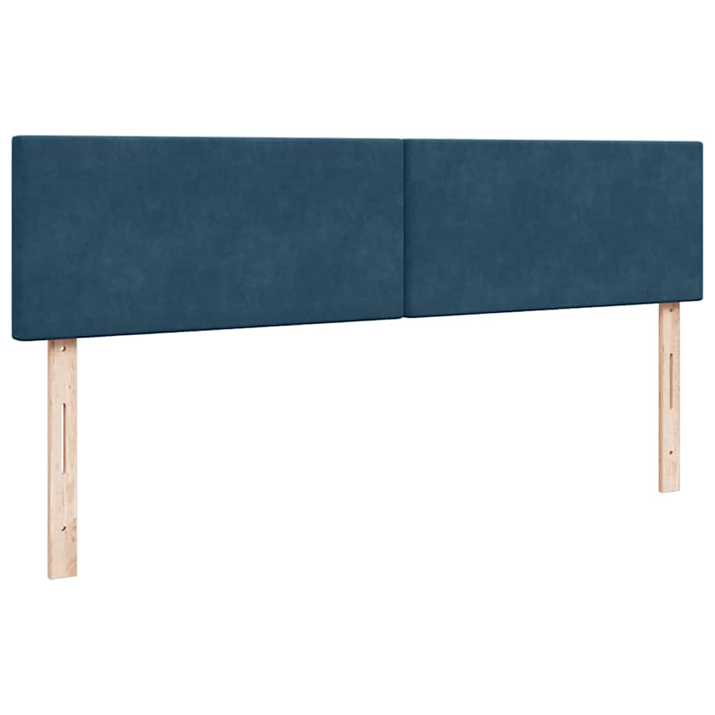 vidaXL Ottoman-Bett mit Matratze Dunkelblau 180x200 cm Samt