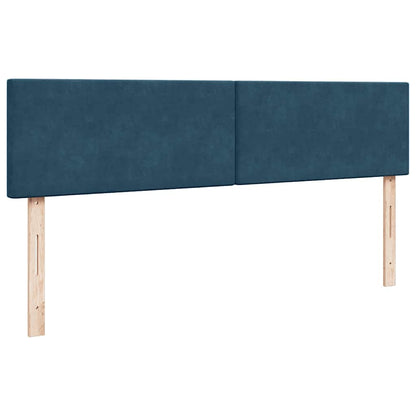 vidaXL Ottoman-Bett mit Matratze Dunkelblau 180x200 cm Samt