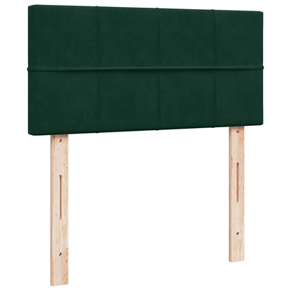 vidaXL Lit ottoman avec matelas Velours Vert foncé 80x200 cm