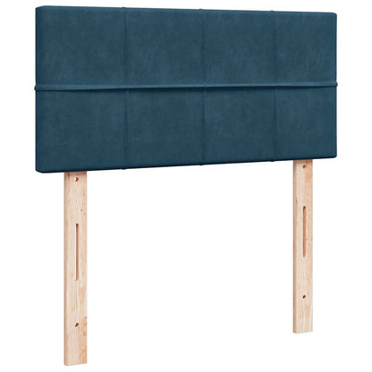 vidaXL Ottoman-Bett mit Matratze Dunkelblau 90x190 cm Samt
