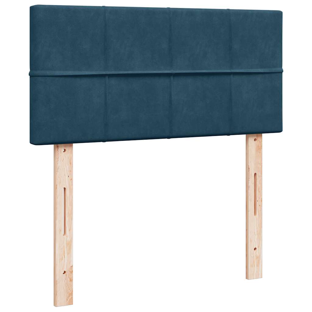 vidaXL Ottoman-Bett mit Matratze Dunkelblau 90x200 cm Samt