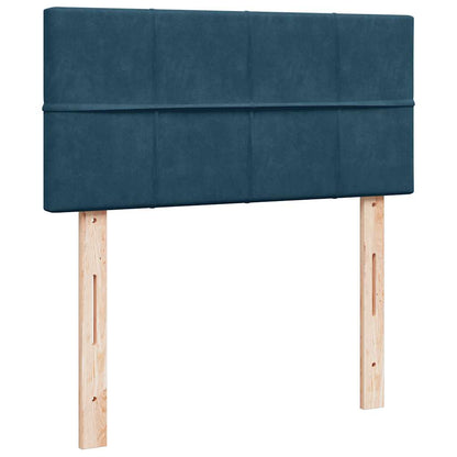 vidaXL Ottoman-Bett mit Matratze Dunkelblau 90x200 cm Samt