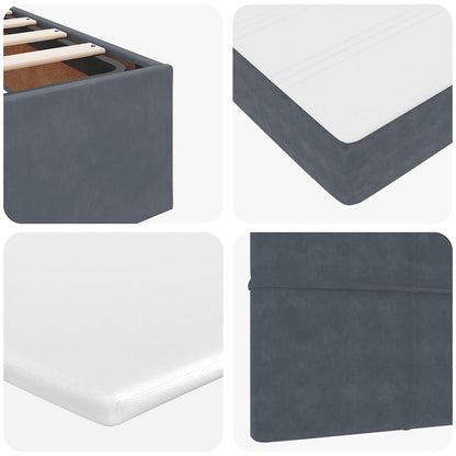 vidaXL Ottoman-Bett mit Matratze Dunkelgrau 120x190 cm Samt
