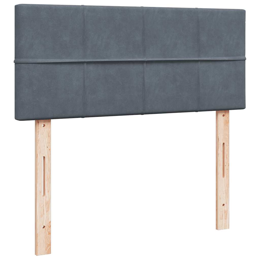 vidaXL Ottoman-Bett mit Matratze Dunkelgrau 120x190 cm Samt