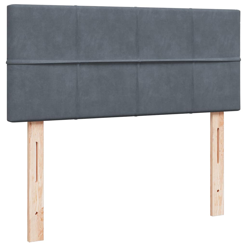 vidaXL Ottoman-Bett mit Matratze Dunkelgrau 120x200 cm Samt