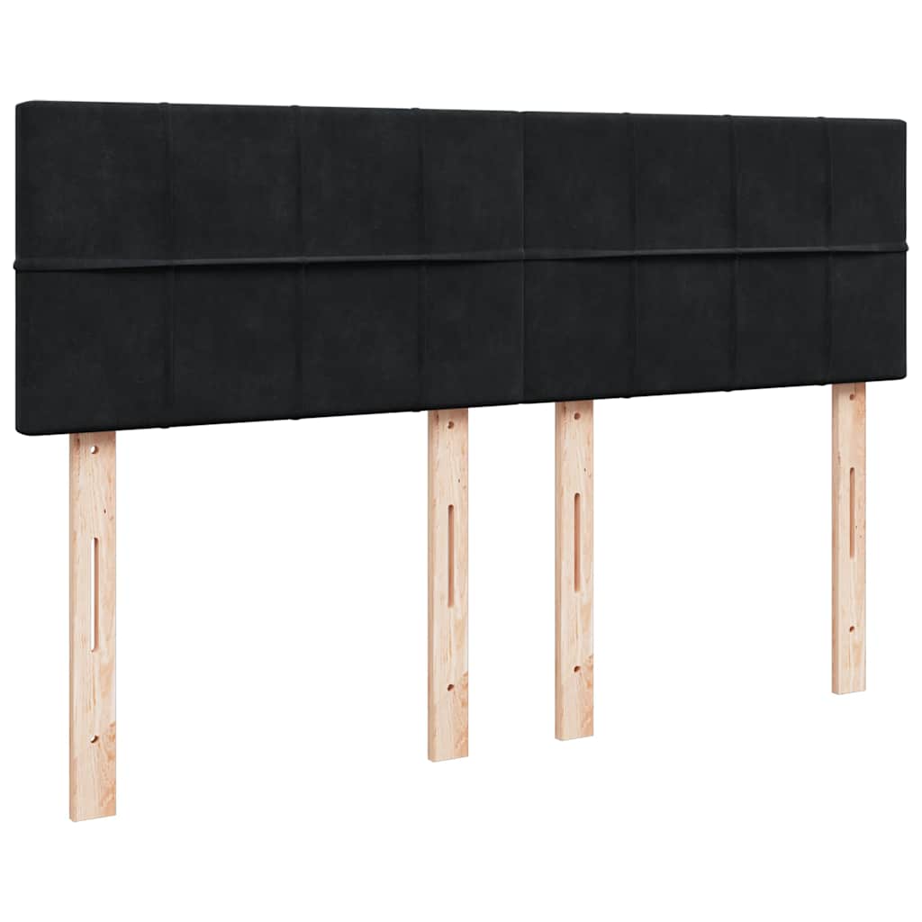 vidaXL Ottoman-Bett mit Matratze Schwarz 140x190 cm Samt