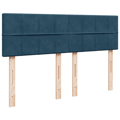 vidaXL Ottoman-Bett mit Matratze Dunkelblau 140x190 cm Samt
