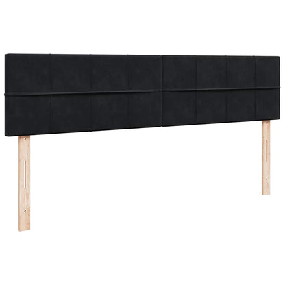Ottoman-Bett mit Matratze Schwarz 160x200 cm Samt
