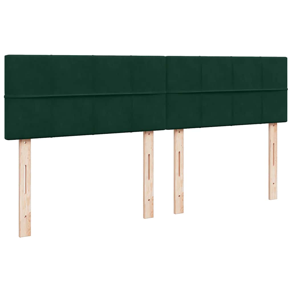vidaXL Ottoman-Bett mit Matratze Dunkelgrün 160x200 cm Samt