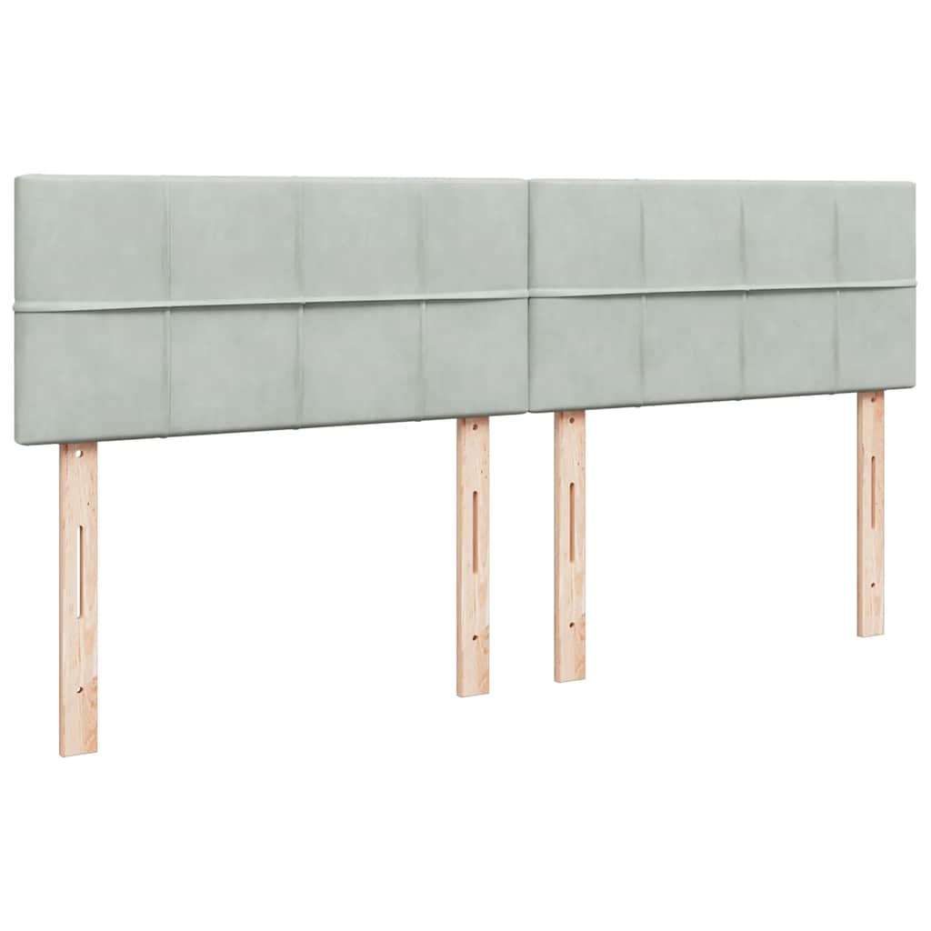 vidaXL Ottoman-Bett mit Matratze Hellgrau 180x200 cm Samt