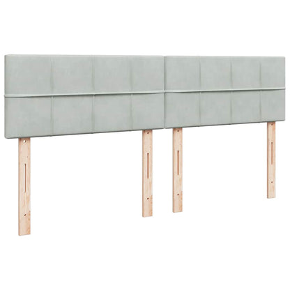 vidaXL Ottoman-Bett mit Matratze Hellgrau 180x200 cm Samt