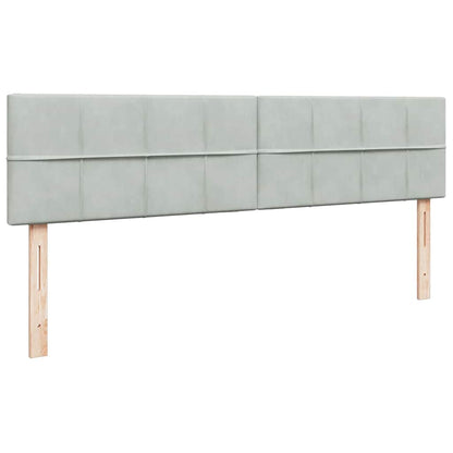 vidaXL Lit ottoman avec matelas gris clair 200x200 cm velours
