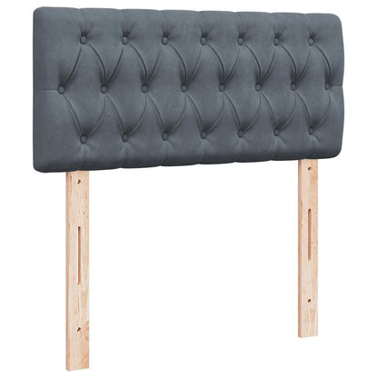 vidaXL Ottoman-Bett mit Matratze Dunkelgrau 80x200 cm Samt