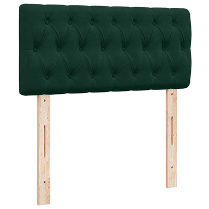 vidaXL Lit-coffre avec matelas Vert foncé 100x200 cm Velours