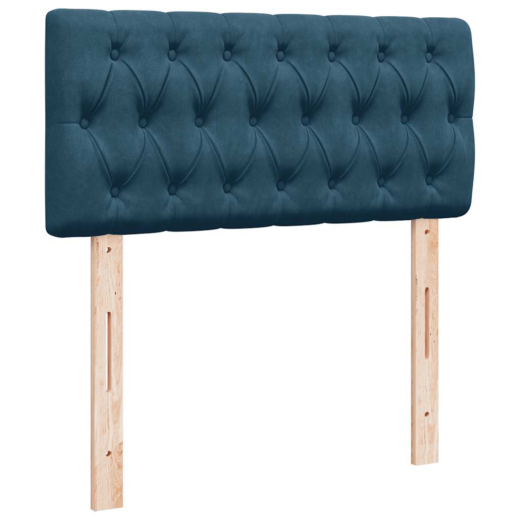 vidaXL Ottoman-Bett mit Matratze Dunkelblau 100x200 cm Samt