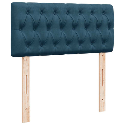vidaXL Ottoman-Bett mit Matratze Dunkelblau 100x200 cm Samt
