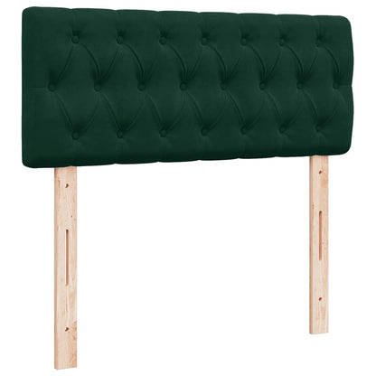 vidaXL Ottoman-Bett mit Matratze Dunkelgrün 120x190 cm Samt