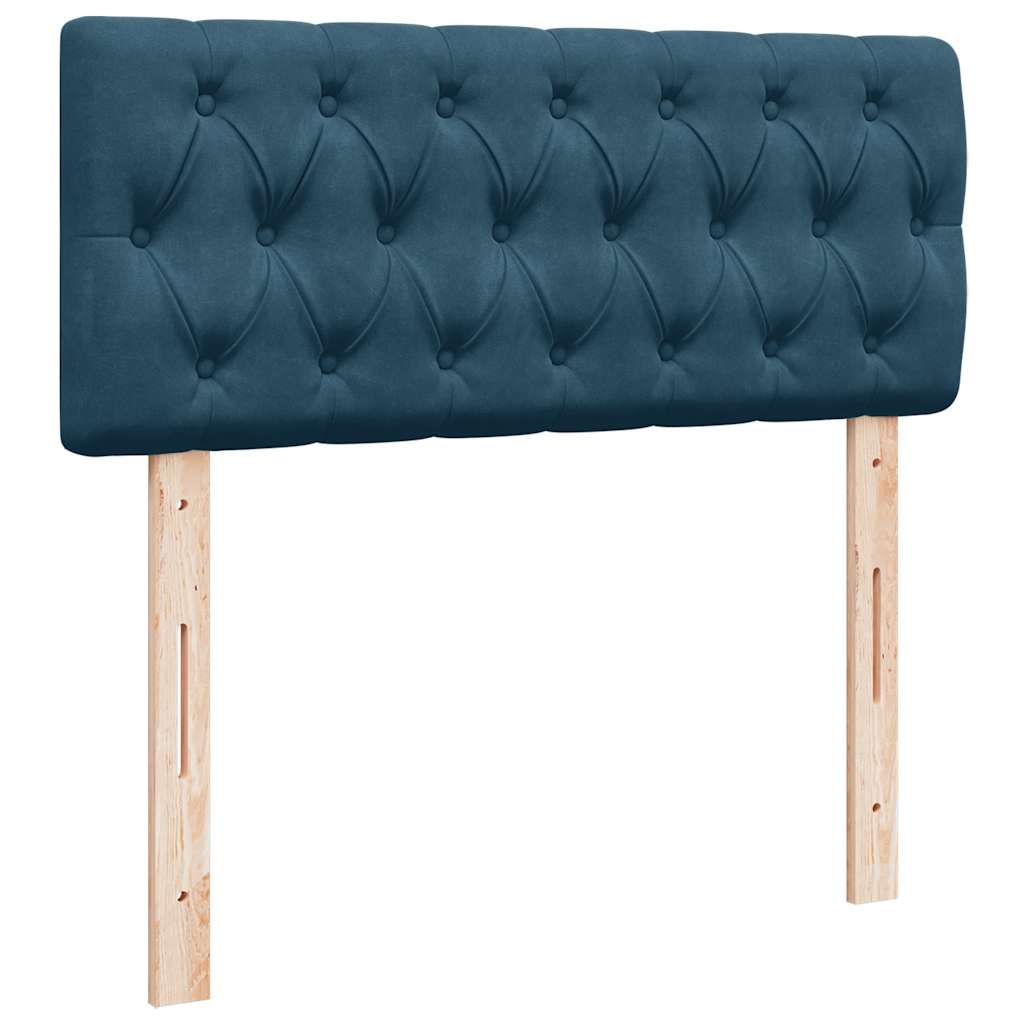 vidaXL Ottoman-Bett mit Matratze Dunkelblau 120x190 cm Samt