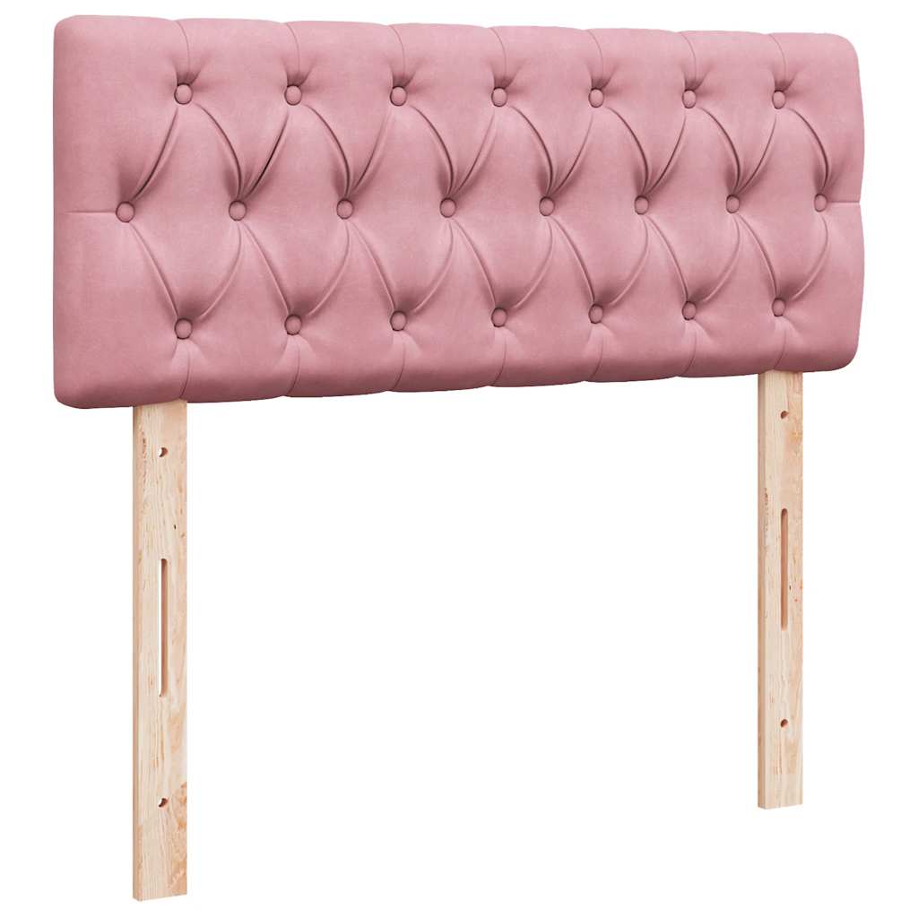 vidaXL Ottoman-Bett mit Matratze Rosa 120x190 cm Samt