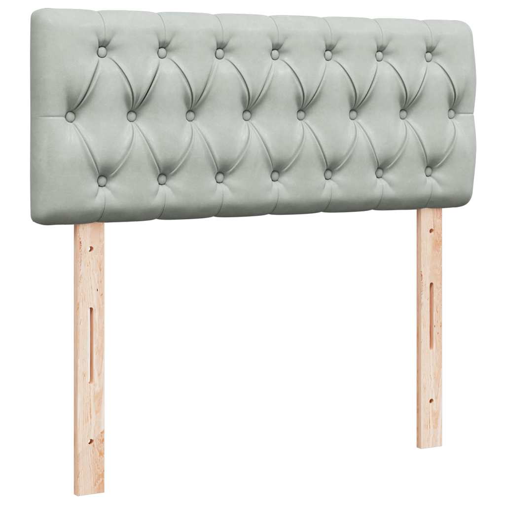 vidaXL Lit ottoman avec matelas gris clair 120x200 cm velours
