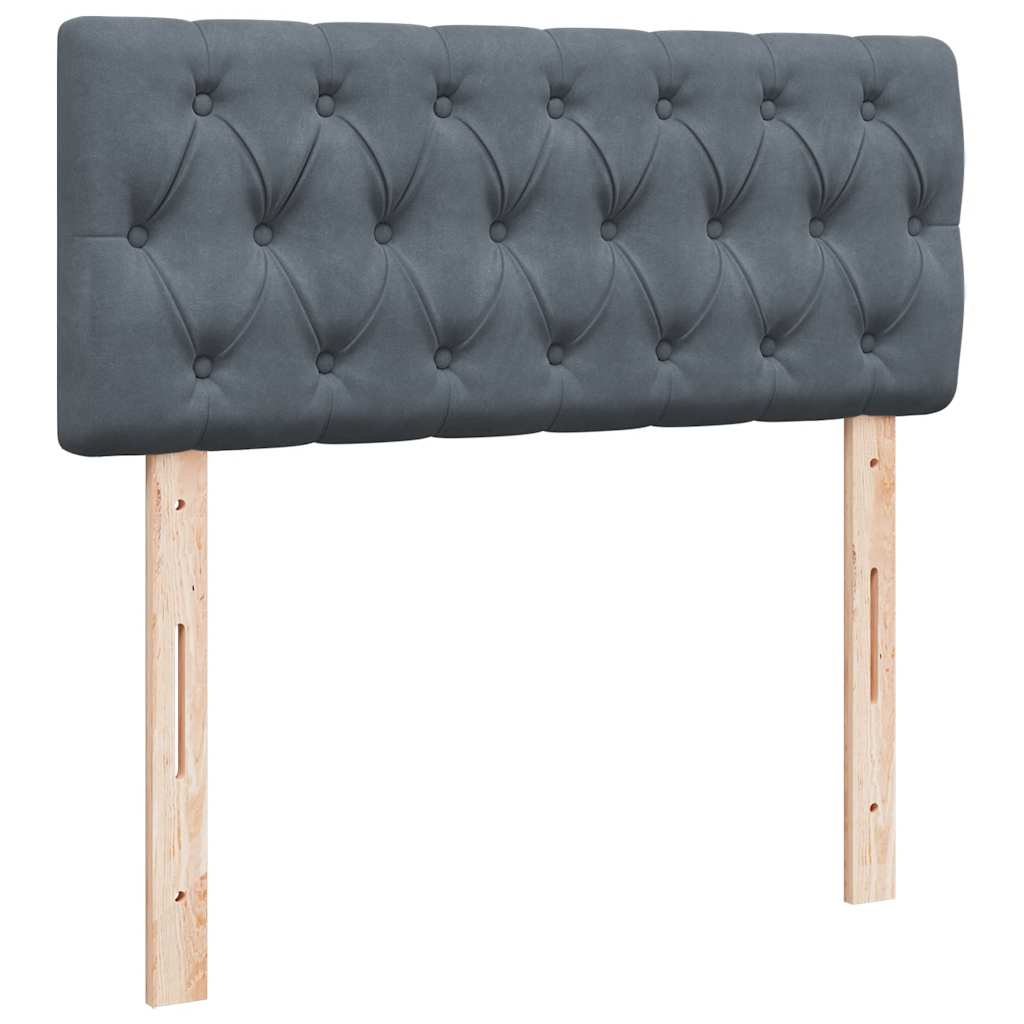 vidaXL Ottoman-Bett mit Matratze Dunkelgrau 120x200 cm Samt