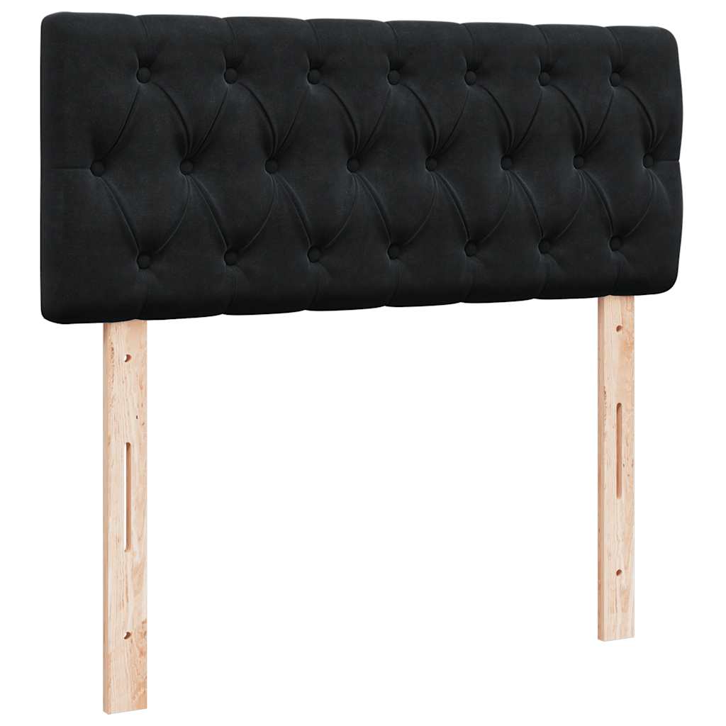 vidaXL Ottoman-Bett mit Matratze Schwarz 120x200 cm Samt