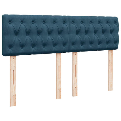 vidaXL Lit ottoman avec matelas Bleu foncé 140x190 cm Velours