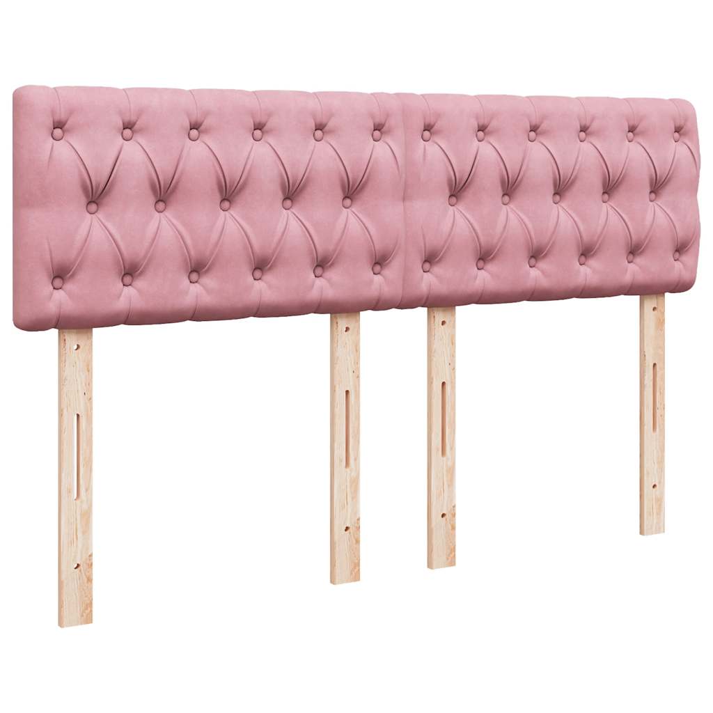 vidaXL Ottoman-Bett mit Matratze Rosa 140x190 cm Samt