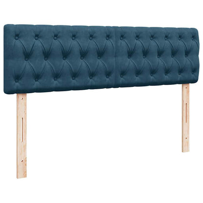 Ottoman-Bett mit Matratze Dunkelblau 140x200 cm Samt