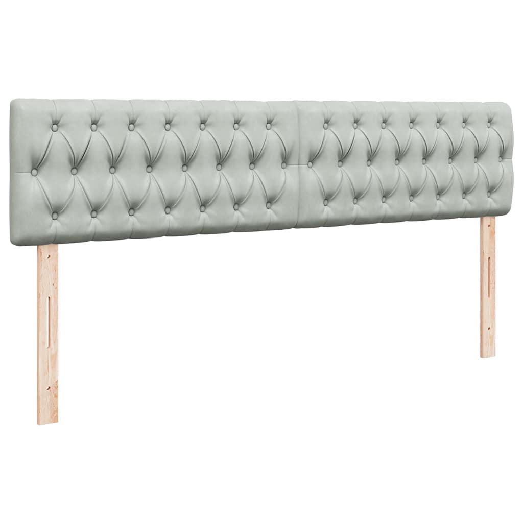 vidaXL Ottoman-Bett mit Matratze Hellgrau 160x200 cm Samt
