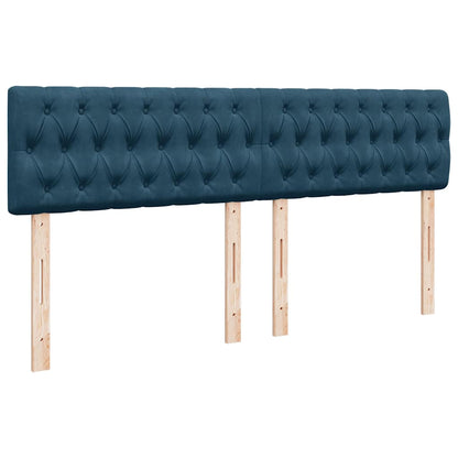 vidaXL Lit ottoman avec matelas Bleu foncé 160x200 cm Velours