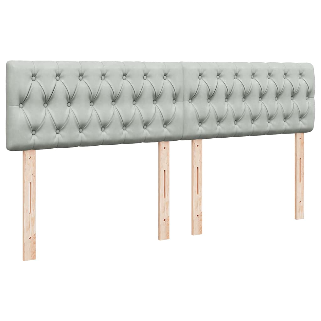 vidaXL Ottoman-Bett mit Matratze Hellgrau 180x200 cm Samt