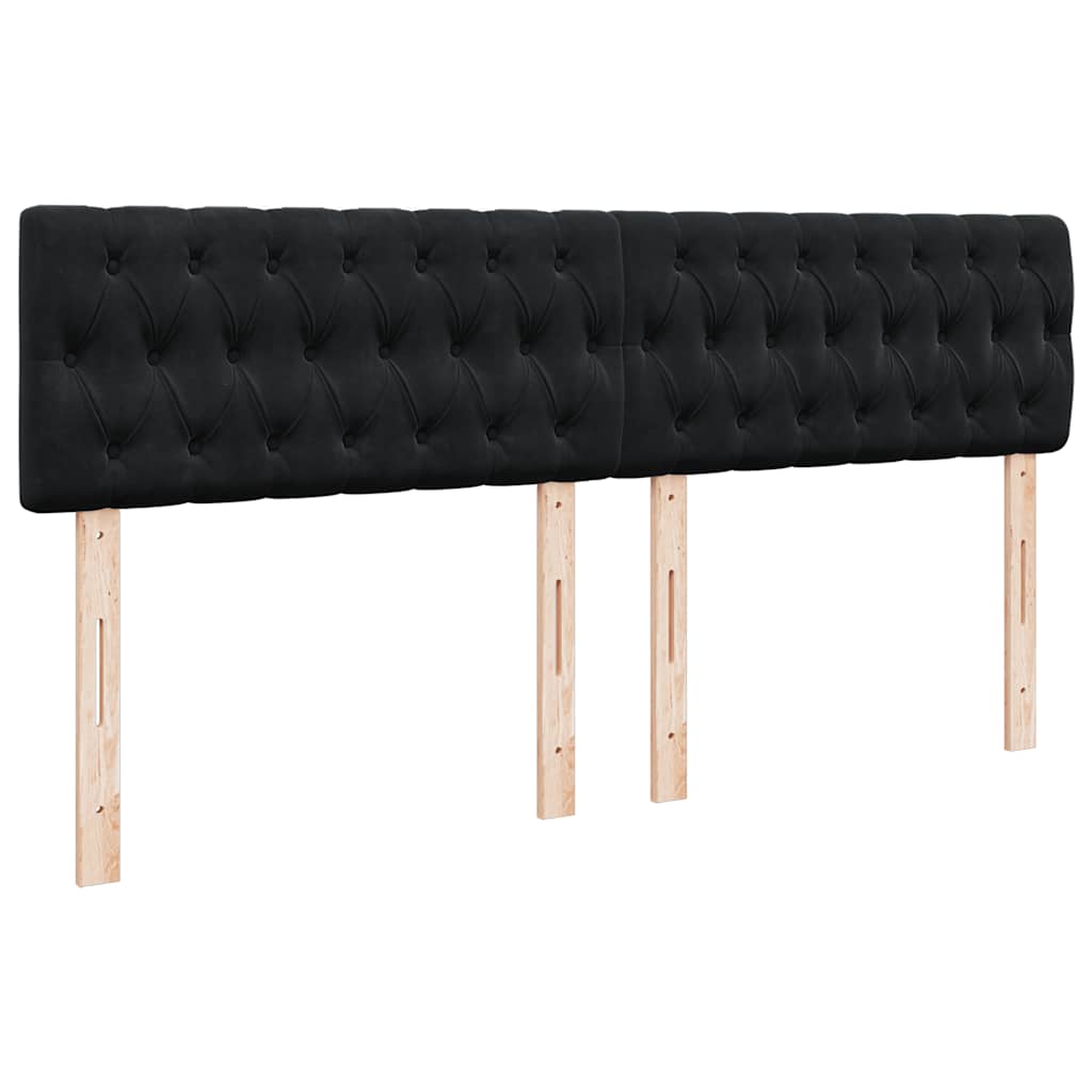 vidaXL Ottoman-Bett mit Matratze Schwarz 180x200 cm Samt