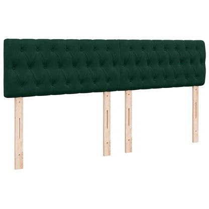 vidaXL Ottoman-Bett mit Matratze Dunkelgrün 180x200 cm Samt