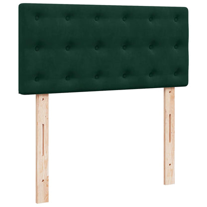 vidaXL Lit ottoman avec matelas vert foncé 80x200 cm Velours
