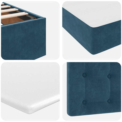 vidaXL Ottoman-Bett mit Matratze Dunkelblau 80x200 cm Samt