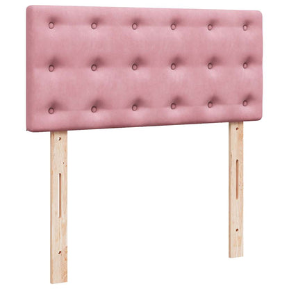 vidaXL Lit banquette avec matelas velours rose 90x200 cm
