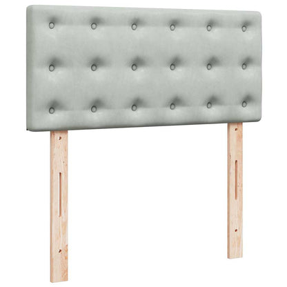 vidaXL Ottoman-Bett mit Matratze Hellgrau 100x200 cm Samt
