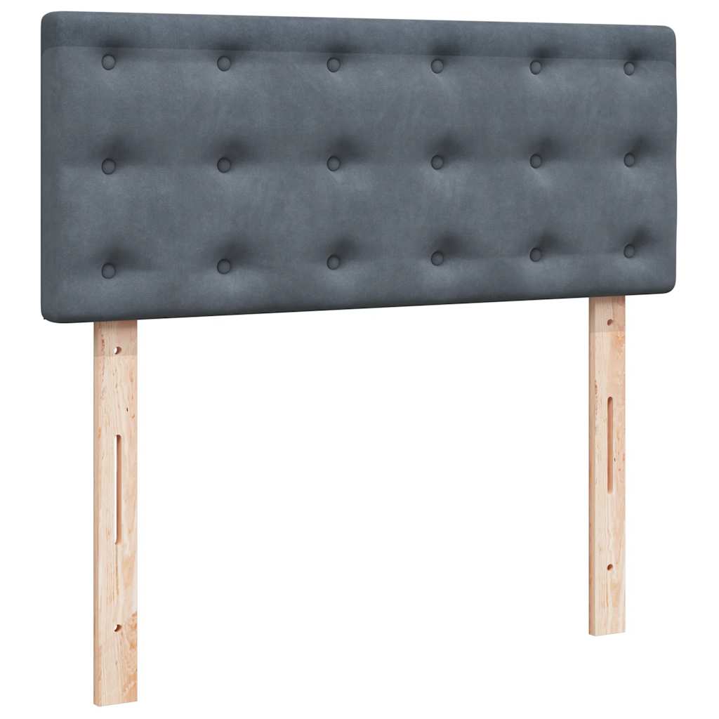 vidaXL Ottoman-Bett mit Matratze Dunkelgrau 120x190 cm Samt