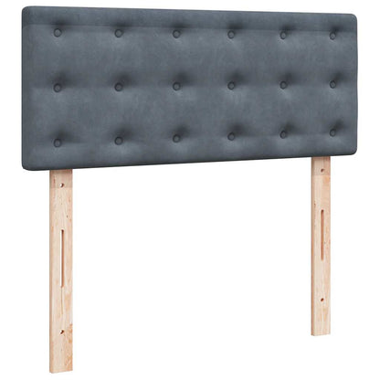 vidaXL Ottoman-Bett mit Matratze Dunkelgrau 120x190 cm Samt