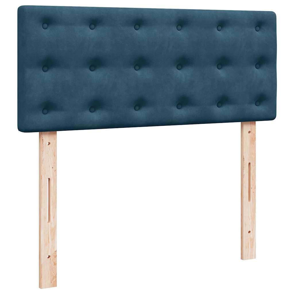 vidaXL Ottoman-Bett mit Matratze Dunkelblau 120x190 cm Samt