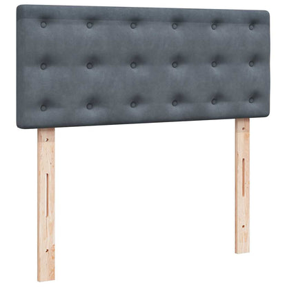 Ottoman-Bett mit Matratze Dunkelgrau 120x200 cm Samt