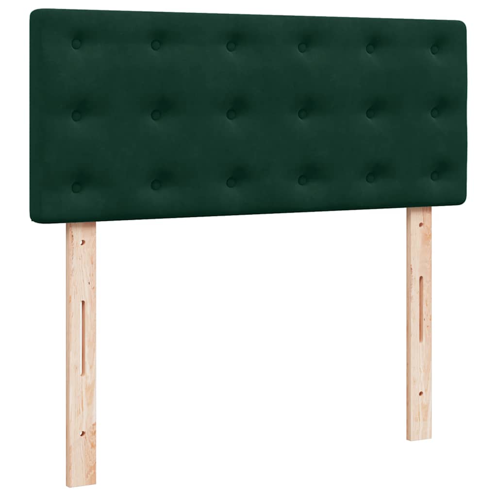 vidaXL Ottoman-Bett mit Matratze Dunkelgrün 120x200 cm Samt