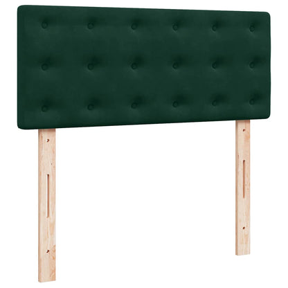 vidaXL Ottoman-Bett mit Matratze Dunkelgrün 120x200 cm Samt