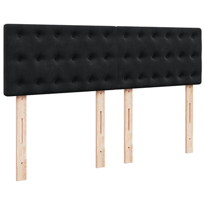 vidaXL Ottoman-Bett mit Matratze Schwarz 140x190 cm Samt
