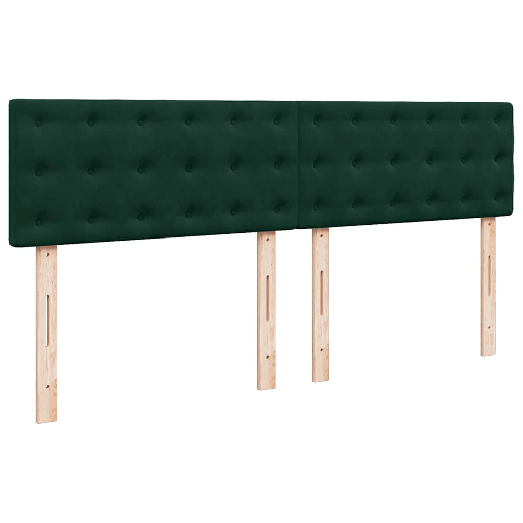 vidaXL Ottoman-Bett mit Matratze Dunkelgrün 180x200 cm Samt