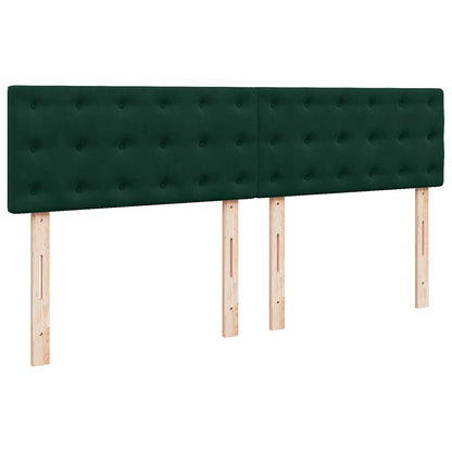 vidaXL Ottoman-Bett mit Matratze Dunkelgrün 180x200 cm Samt