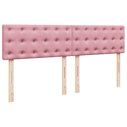 vidaXL Ottoman-Bett mit Matratze Rosa 180x200 cm Samt